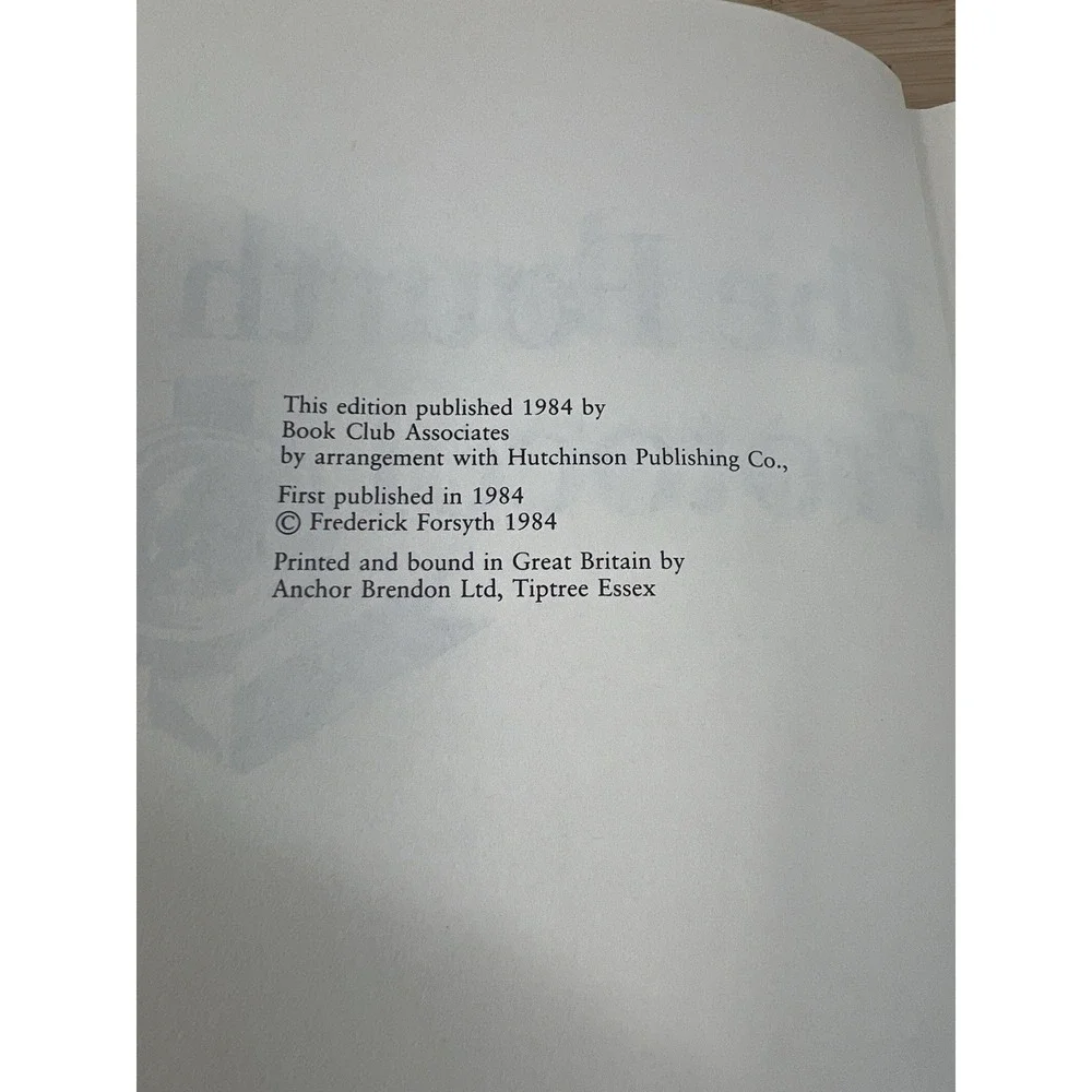 The Fourth Protocol‎ – Frederick Forsyth 1984 Hardcover Book Club Edition